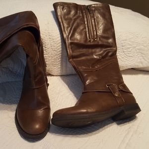 Tall brown boots